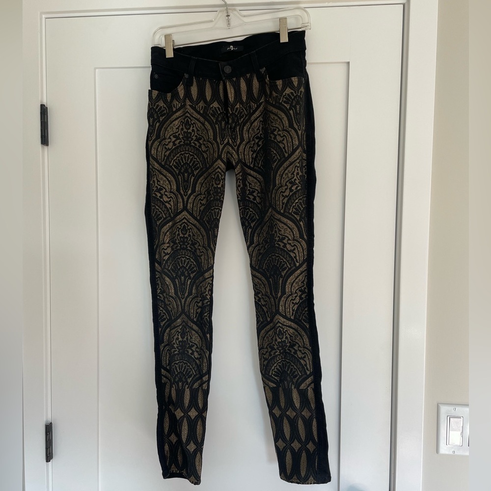 7 for all mankind jacquard print jeans